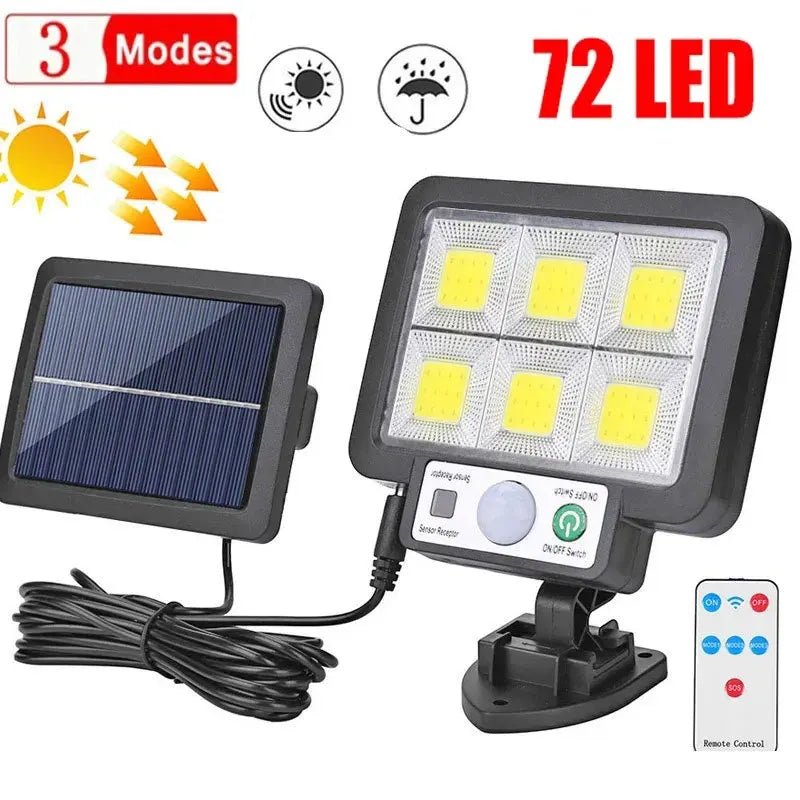 lampe solaire led moderne noire ip65 étanche télécommande urgence extérieure clips