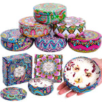 bougies parfumées boîte florale artistique motifs colorés cadeaux anniversaire mariage