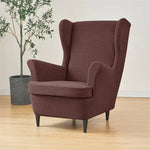 housses fauteuil classique rayures diagonales couleur beige clair polyester anti rayures anti piqûres couvrant