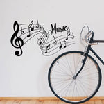 Autocollant mural musical avion taille grand