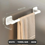 porte serviettes mural argenté moderne lisse serviettes gant vaisselle savon 50cm 30cm 40cm