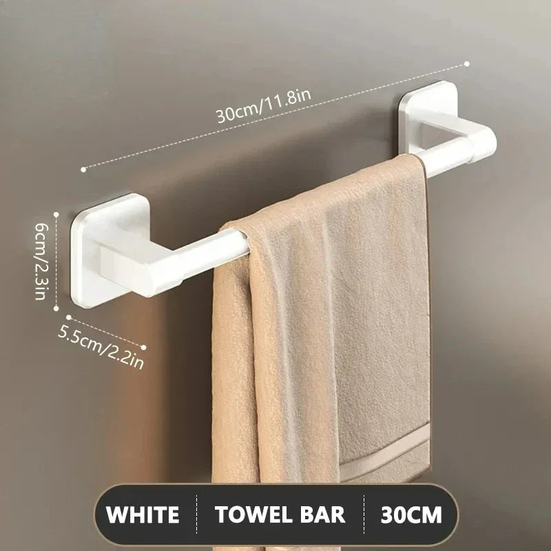 porte serviettes mural argenté moderne lisse serviettes gant vaisselle savon 50cm 30cm 40cm