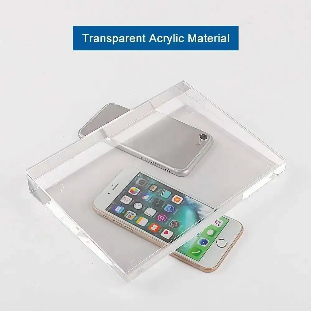 support présentation transparent moderne 90mm 57mm acrylique sans fixation card holder note holder