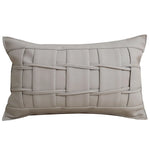 coussin décoratif géométrique vert beige blanc contemporain salon lit voiture 45x45cm