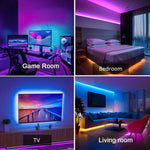 bande lumineuse led rgb flexible décoration fête télécommande application multiple couleurs