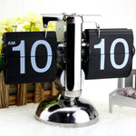 horloge cadran rotatif vintage noir blanc rétro pied circulaire chiffres noirs fond blanc