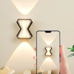 applique murale moderne effet diamant noir géométrique diffuseuse lumière salon chambre