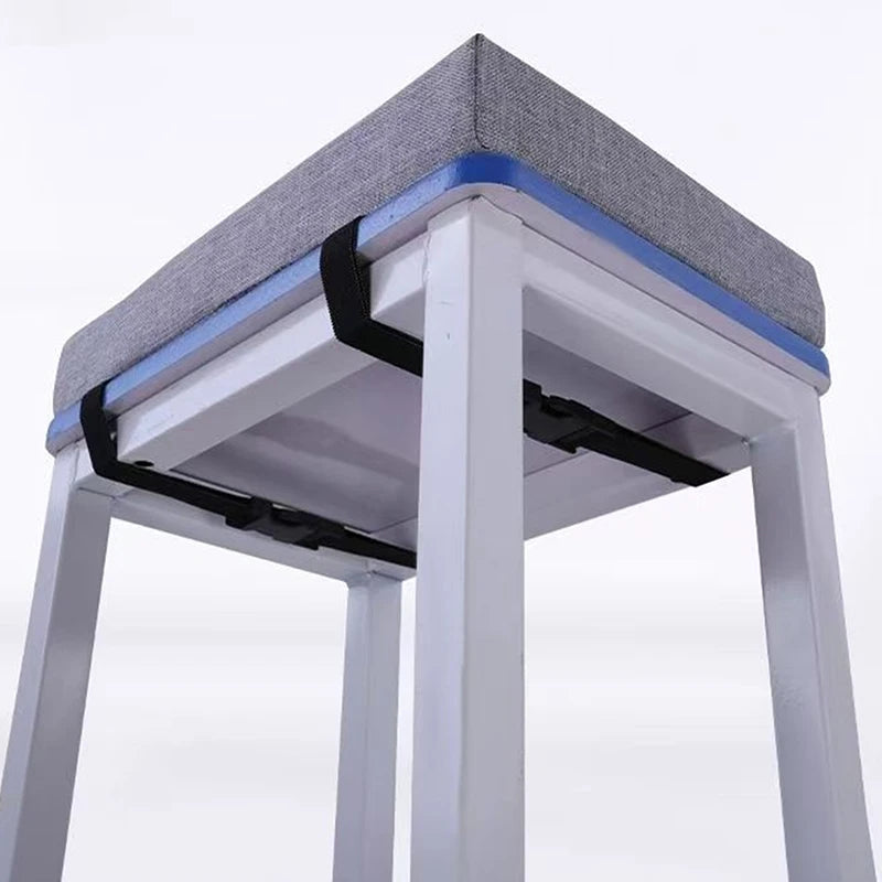 tabouret moderne gris toile lin coussin amovible imperméable boucles noiresscrição