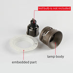Spot LED moderne noir blanc encastrable vis diamètre 100mm hauteur 50mm