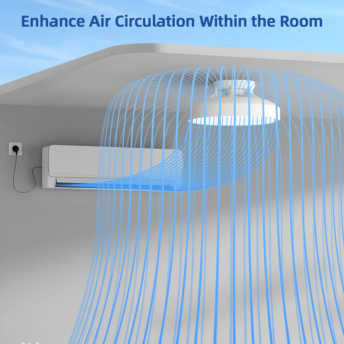 ventilateur moderne blanc télécommande lumières led plaque suspension vis auto taraudantes