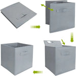 boîtes rangement pliables modernes poignées détachables couleurs multiples 28cmx26cmx26cm respectueux environnement