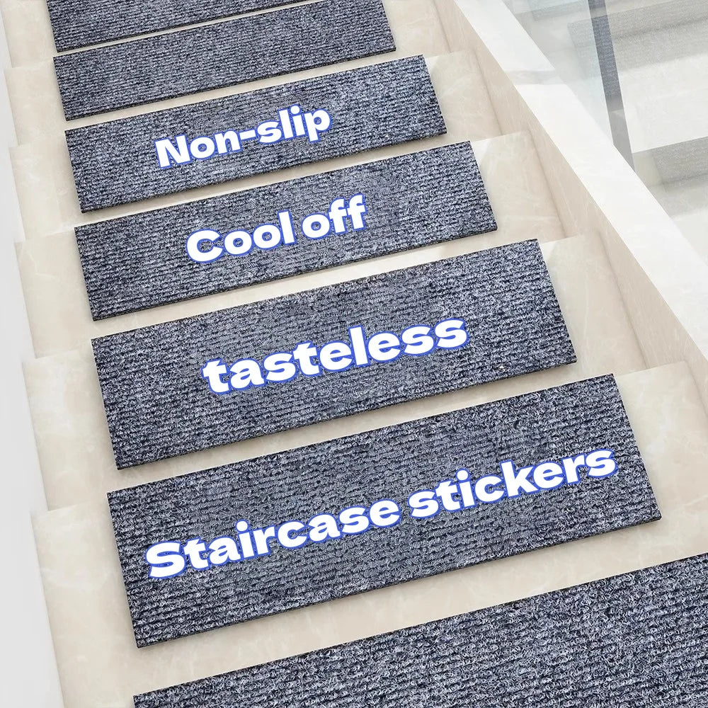 tapis antidérapants stickers escalier velours encryption circle moderne pièces 100x20cm