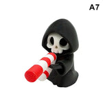 figurines squelette crâne bonbons casque livre halloween decoration maison erotique cartoony