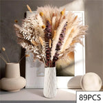 bouquet fleurs séchées boho chic herbe pampas décor table maison anniversaire mariage rustic