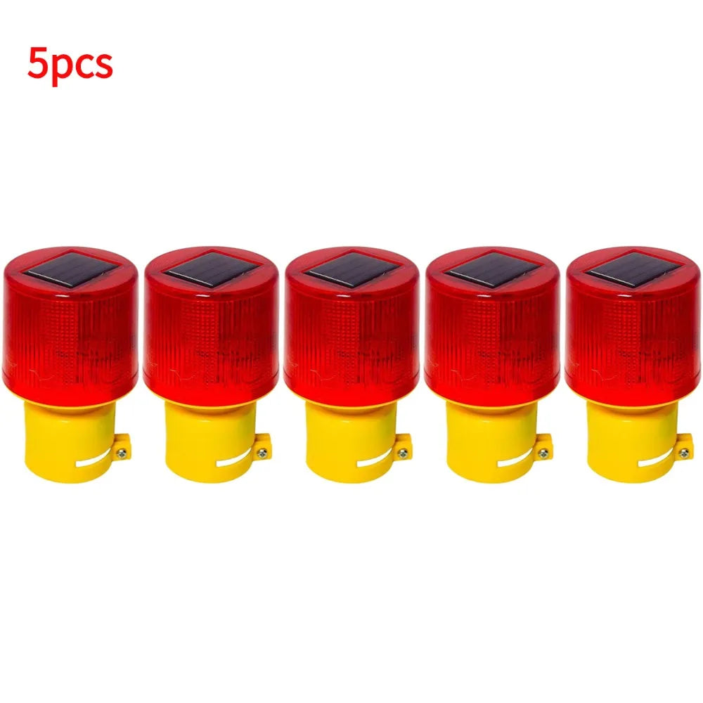lampe signalisation solaire rouge jaune rayures verticales moderne utilitaire 24v fluxlumineuxcertifieece