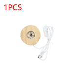 base lumineuse led bois naturel moderne câble usb interrupteur adhésif minimaliste chambre blanc