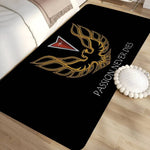 tapis moderne noir phoenix antidérapant graphique passepartout salon chambre 60x90cm