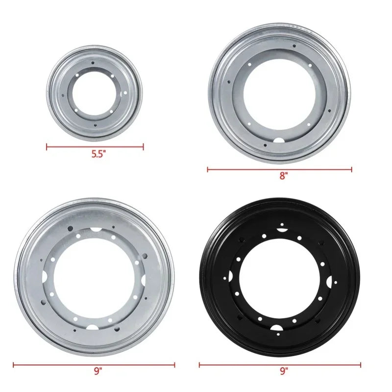 Plateau tournant Lazy Susan argenté 9 pouces