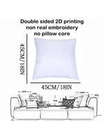 housse coussin décoratif moderne carré noir blanc bleu beige portrait théâtre 45cm 45cm polyester