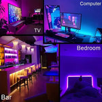 ruban led multicolore adhésif synchronisation musicale télécommande application moderne chambre