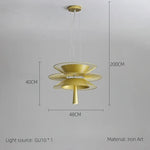 suspension lumineuse or noir contemporain minimaliste ampoule led intégrée fixation câbles métal superposé