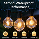 guirlande lumineuse led filaments noir jaune vintage industrielle extérieure ip65 15m 30m multiples tailles