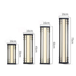 lampe murale moderne led ip65 acier inoxydable noir beige 16x30 16x45 16x60 16x75