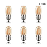 ampoules led filament amber glass vintage e12 blanc chaud 2200k dimmable 6pcs