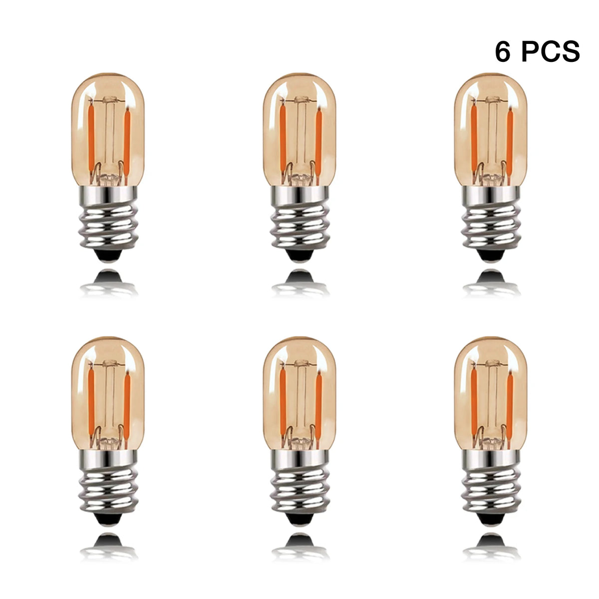 ampoules led filament amber glass vintage e12 blanc chaud 2200k dimmable 6pcs