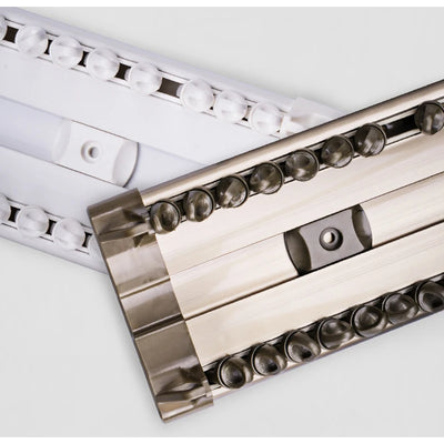 Rail de rideau double en alliage d'aluminium pour installation au plafond