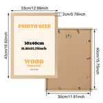 cadre photo moderne bois noir beige acrylique transparent clips ressort 30x40cm support emballage