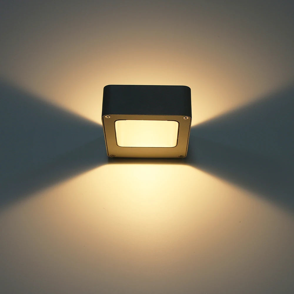 lampe murale led étanche contemporaine noire grise 145mm 120mm 45mm opaques