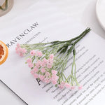 bouquet artificiel fleurs petites naturel minimaliste rose blanc bleu marron tiges intérieur mariage anniversaire