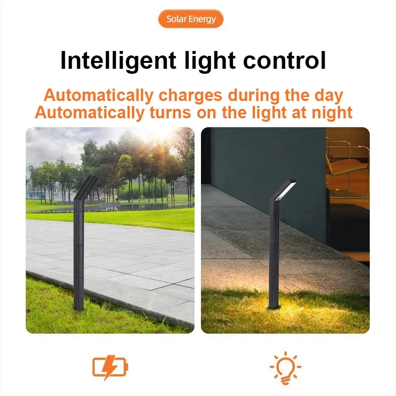 lumière solaire ip65 led jardin extérieur moderne noire 83cm ip65
