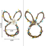 anneau serviettes pâques fleurs pissenlit oreilles lapin printemps décoratif blanc vert jaune rose