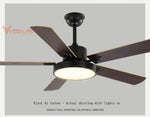 ventilateur lampe led blanc bois moderne télécommande 42 pouces minimalisteintérieur