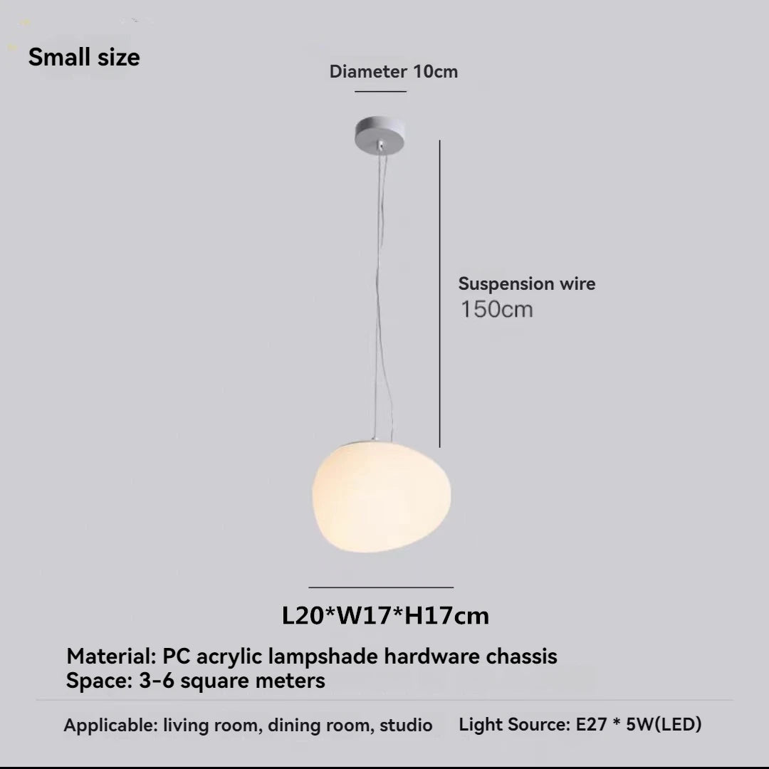 suspension ovale blanche moderne acrylique 3000k 4500k 6000k