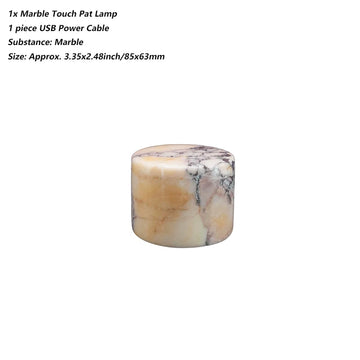 lampe table veilleuse rechargeable marbre naturel moderne blanc gris beige
