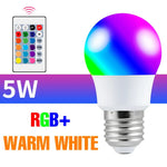 ampoule led rgb 25w e27 blanc multicolore transparente moderne télécommande 24touches lumière ambiance chambre
