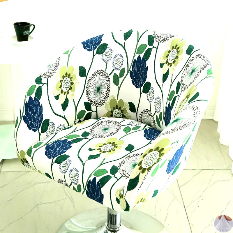 housse chaise extensible motif floral moderne fauteuil salle manger décor maison élastique