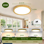 lampe grain bois led moderne blanc naturel 220v 20w 30w 40w