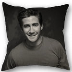 taies d'oreiller coton lin motif jake gyllenhaal moderne bleu marine imprimé décoration maison washable