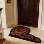 tapis moderne singe marron orange noir antidérapant polyester résistant chambre entrée