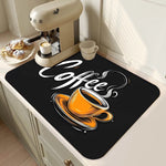 tapis cuisine noir absorbant antidérapant caoutchouc machine évier plan travail