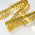 ruban franges dorées 4cm 45mm 65mm polyester textile maison rideau décoratif classique élégant