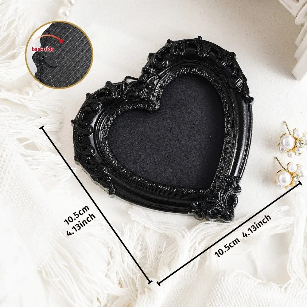 cadres photo noir baroques ornements brillants classiques suspension miroir souvenirs affichage
