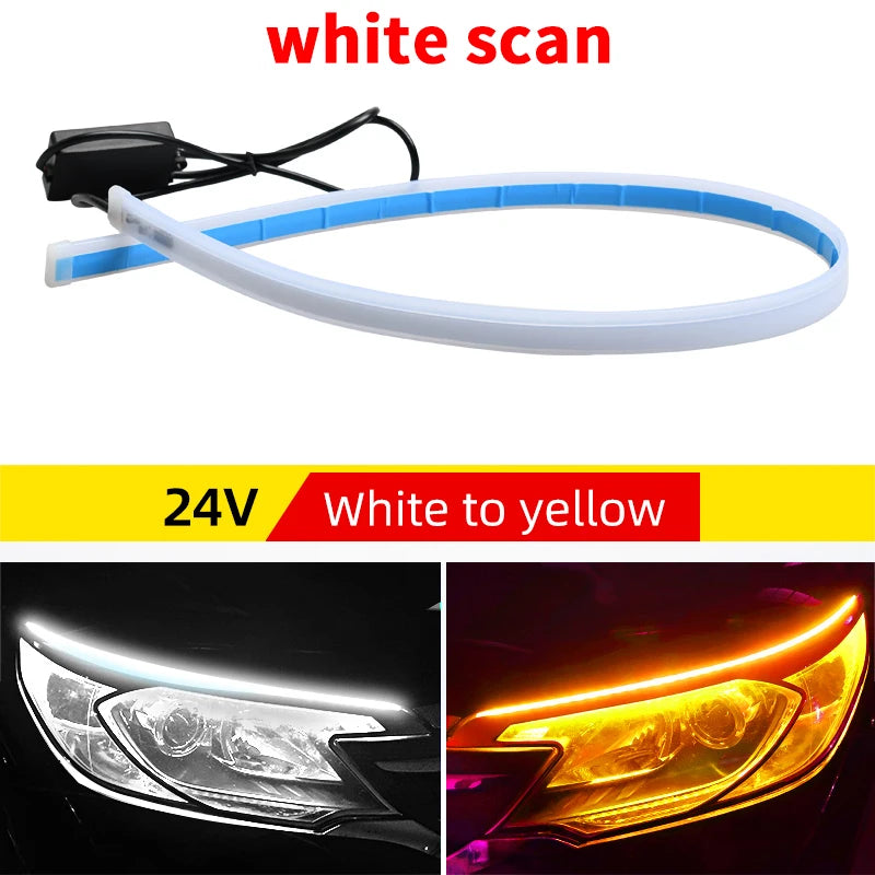 ruban led 24v clignotant jour orange rose blanc rouge moderne adhésif 300mm 450mm 600mm