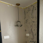 suspension lumineuse led transparente fleurs stylisées moderne vintage chambre restaurant