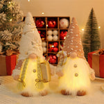 poupée décorative blanche dorée peluche flocons neige arbre noël festif ornement cadeau nouveauannée