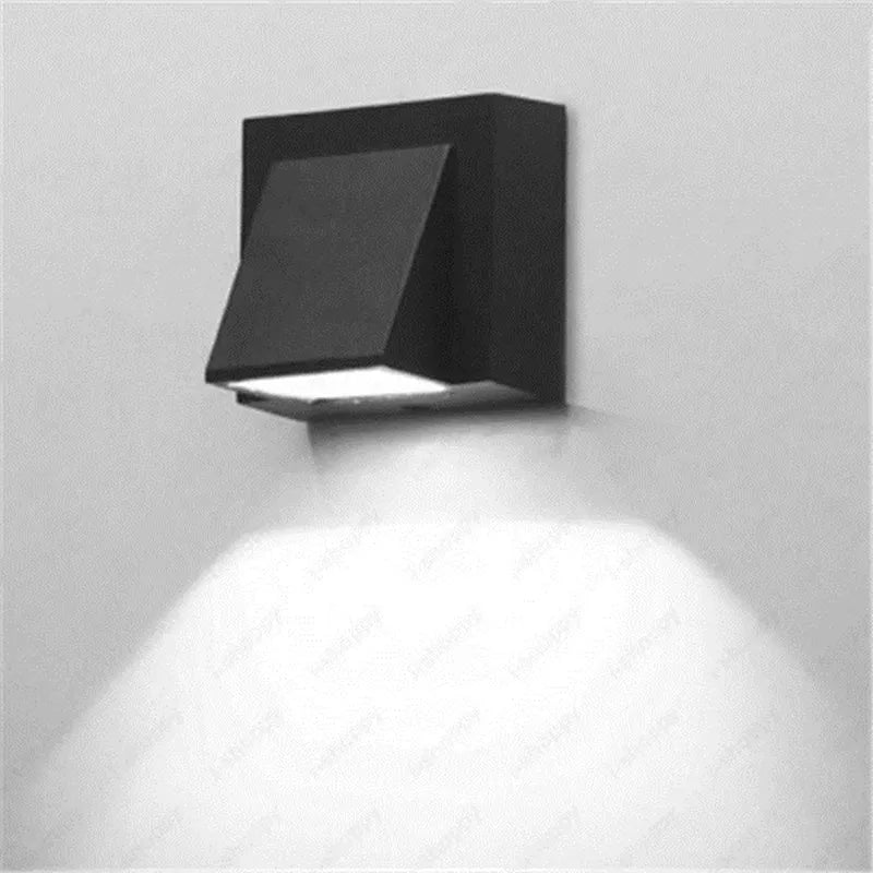 applique murale led moderne ip65 étanche noir blanc gris verre borosilicate